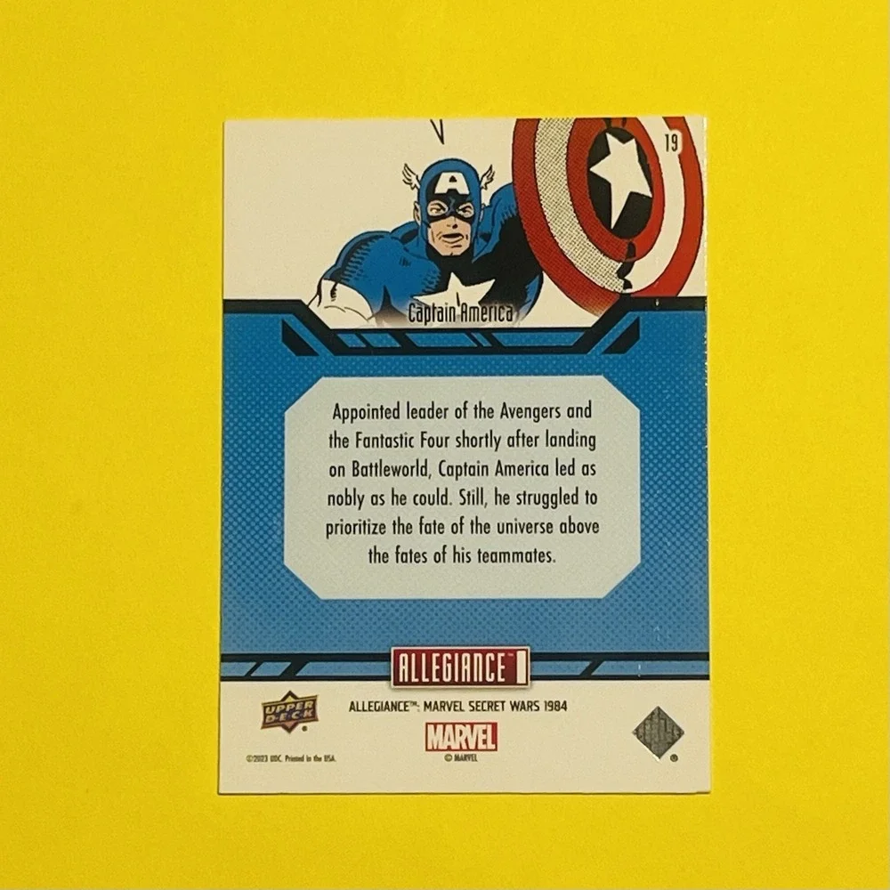 2024 Upper Deck Marvel Allegiance Secret Wars Captain‎ America #19 Base Card